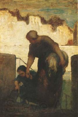 Honore  Daumier The Washerwoman (mk09) Spain oil painting art